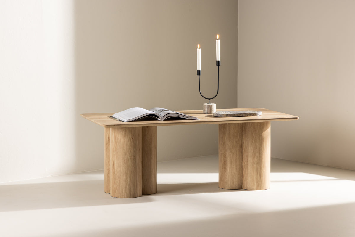 Mesa de centro ROOT 120x60cm enlucida blanca