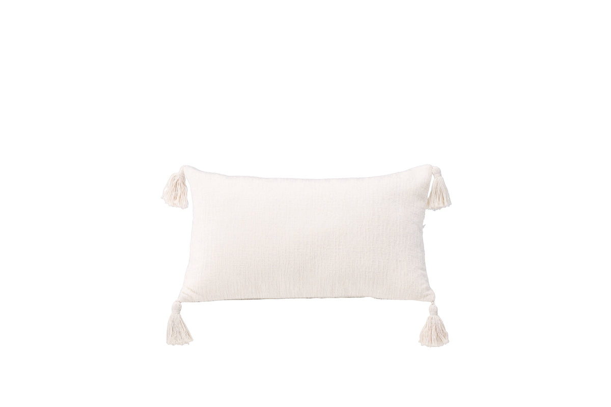 MILLIE Funda de cojín 30x50 Blanco