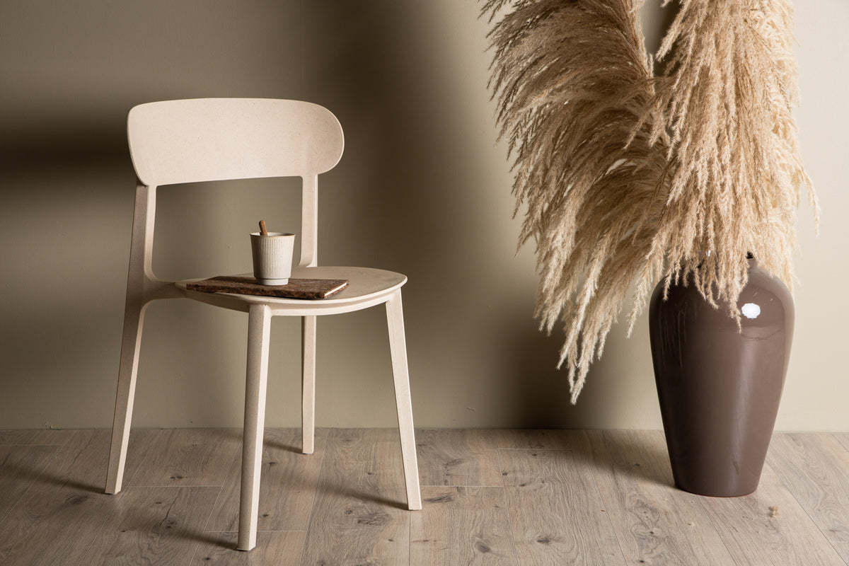 Sillas de comedor HIKARI, paquete de 2, color beige