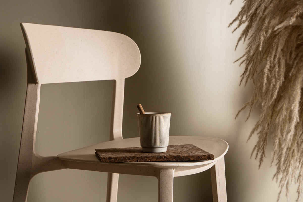Sillas de comedor HIKARI, paquete de 2, color beige