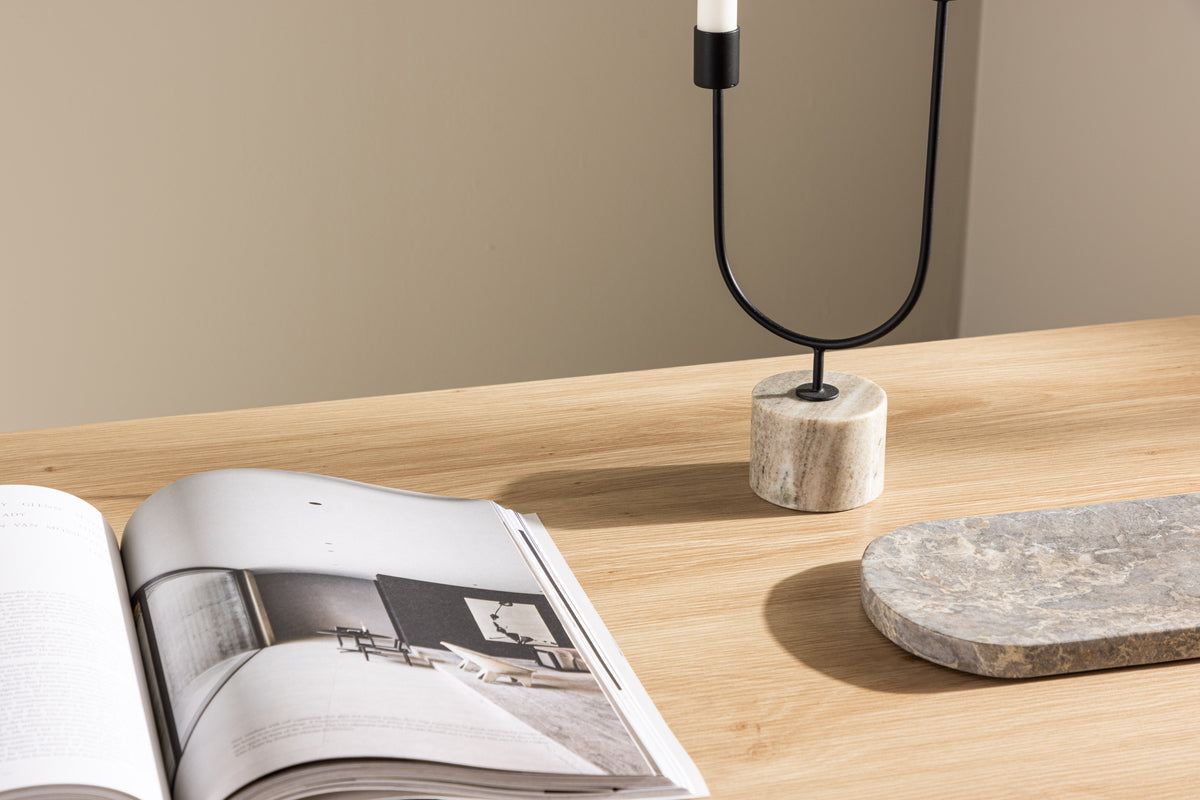 Mesa de centro ROOT 120x60cm enlucida blanca