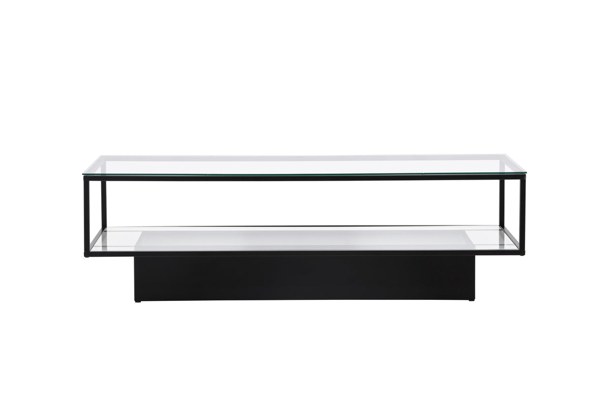 Mesa de centro transparente 37,5 x 60 x 130 cm