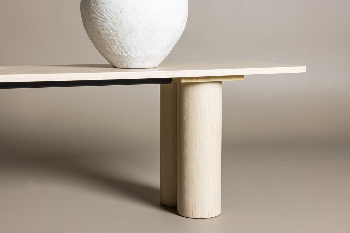 Banco ROOT 180x40x45 Cm Enlucido blanco