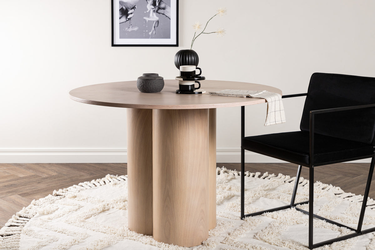 Mesa de comedor ROOT ø110cm enlucida blanca