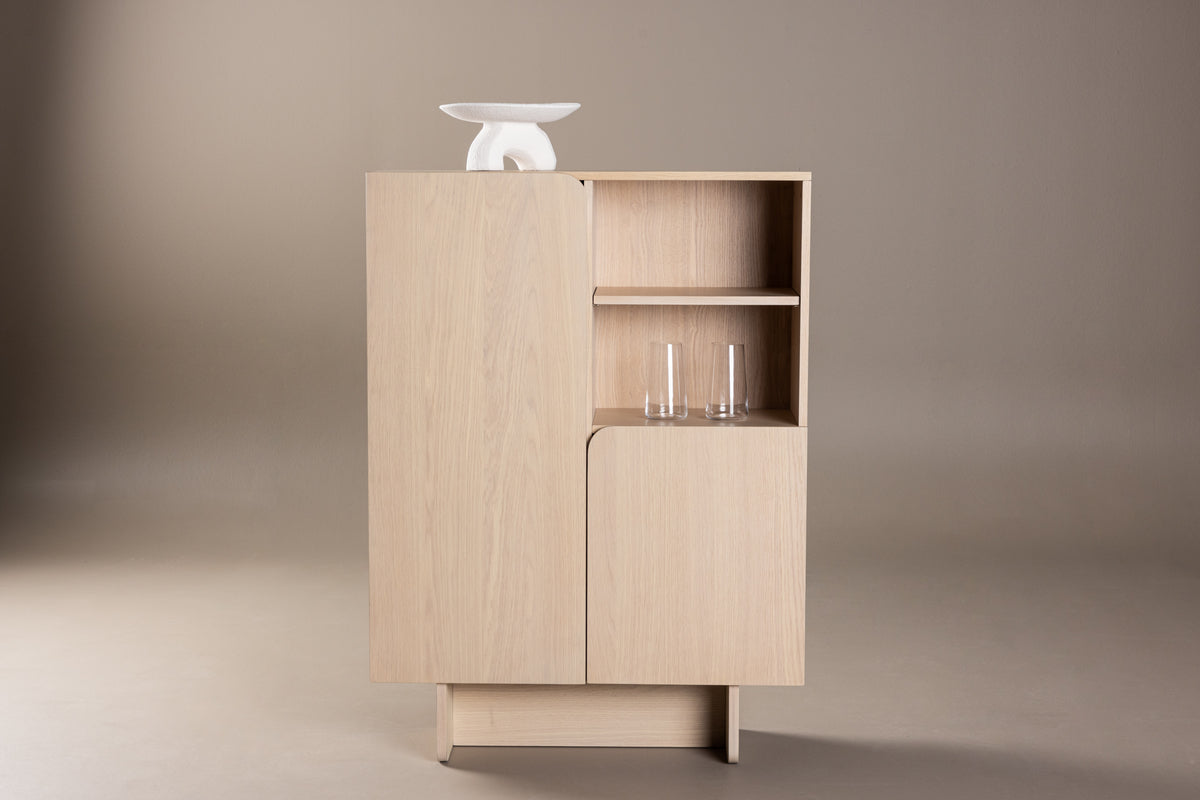 HARE SORA Mueble 80 X 30 X 110 Enlucido Blanco