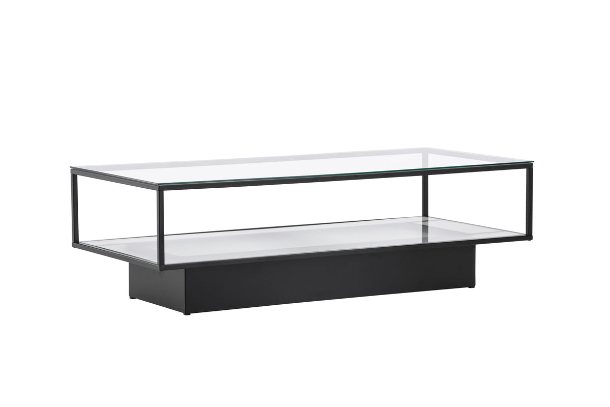 Mesa de centro transparente 37,5 x 60 x 130 cm