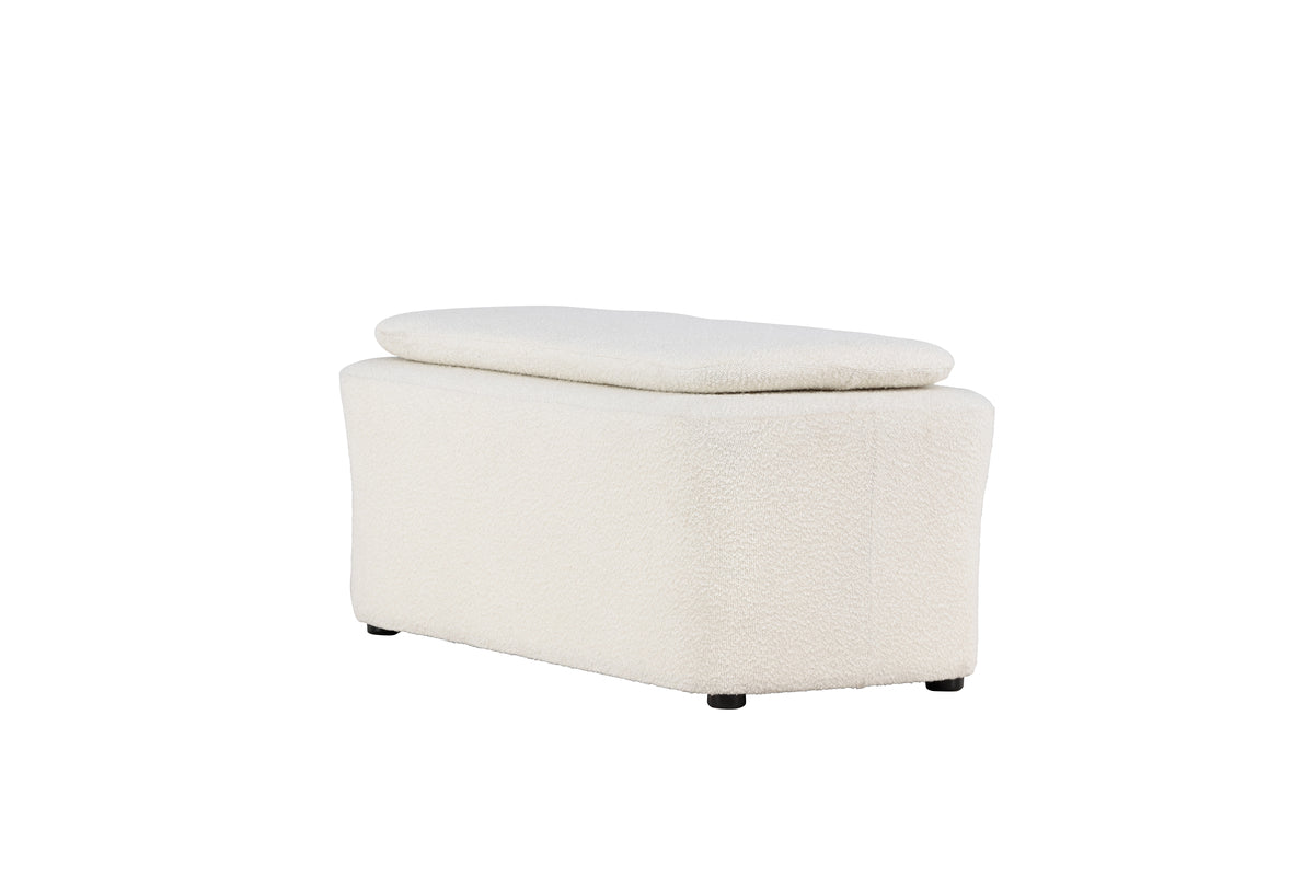 Puff LAUREL 52.94X82.53X65.5 teddy blanco (reserva en stock 25-02-2025)
