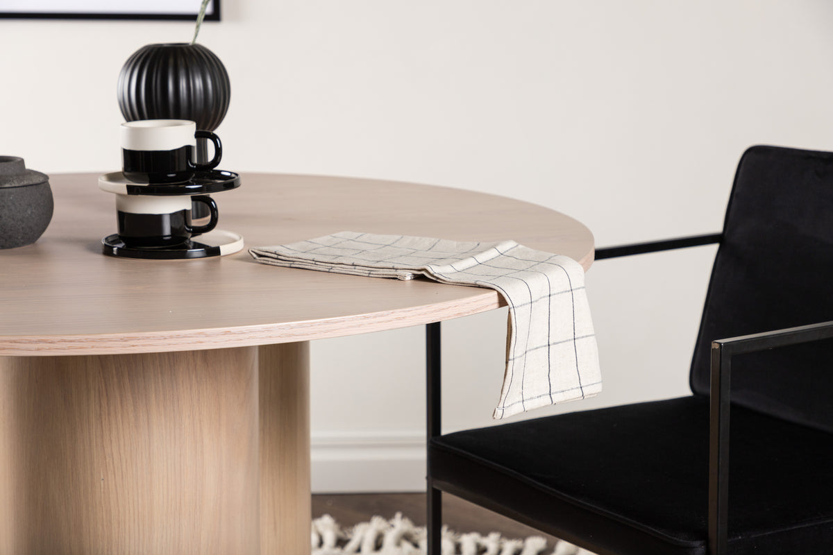 Mesa de comedor ROOT ø110cm enlucida blanca