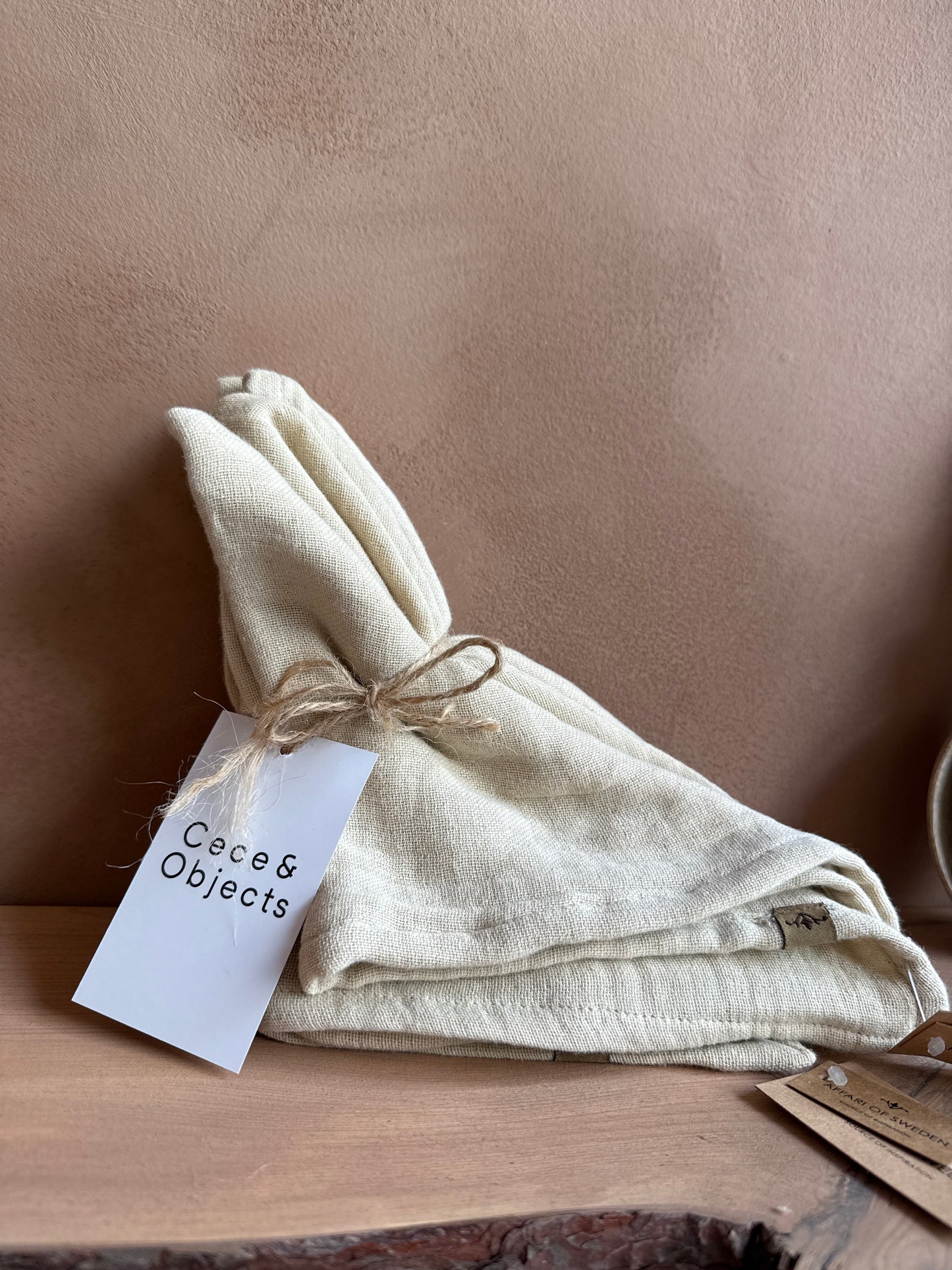 Elsa Servett, beige set om 4 40x40cm