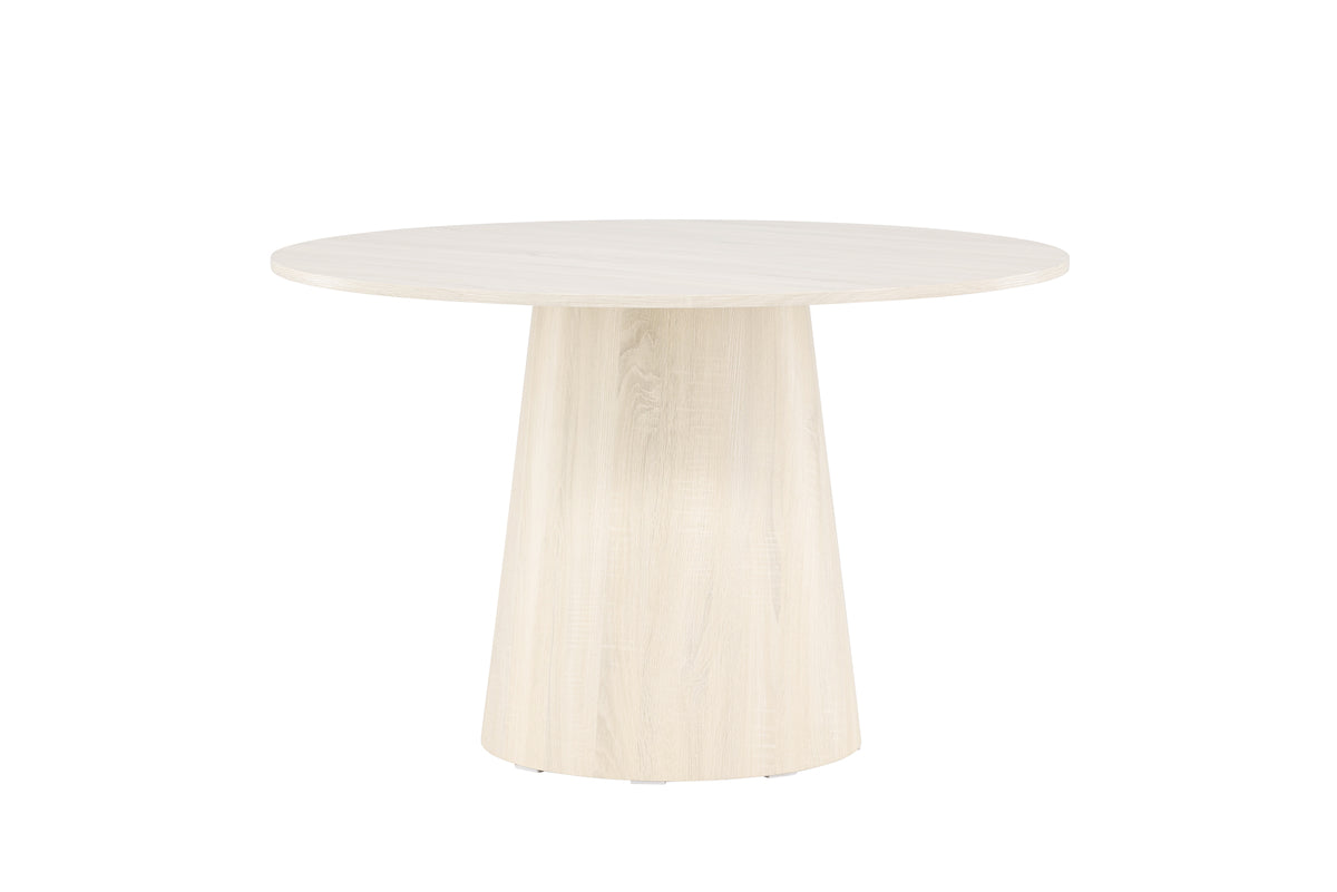Mesa de comedor LANZO ø120 enlucida blanca