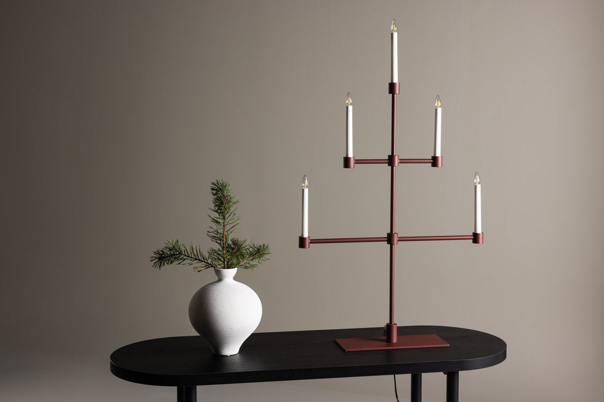 AVOARIZ Adventsljusstake röd