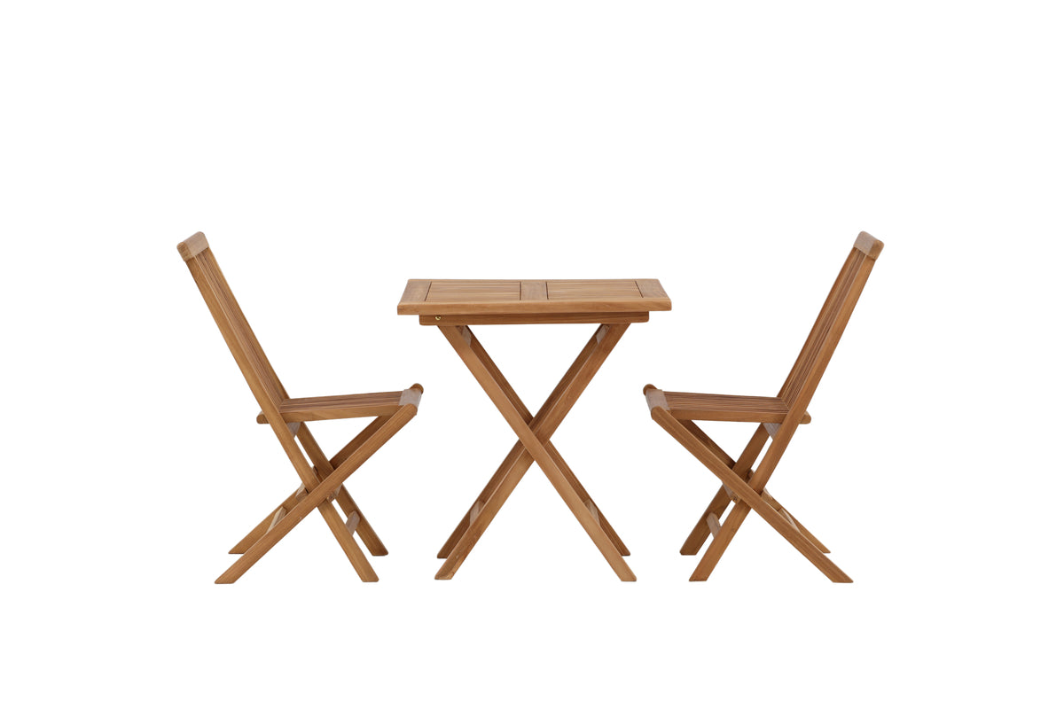KENYA Rectangular Dining Table 70x70 Natural + Dining Chairs 2-Pack Natural