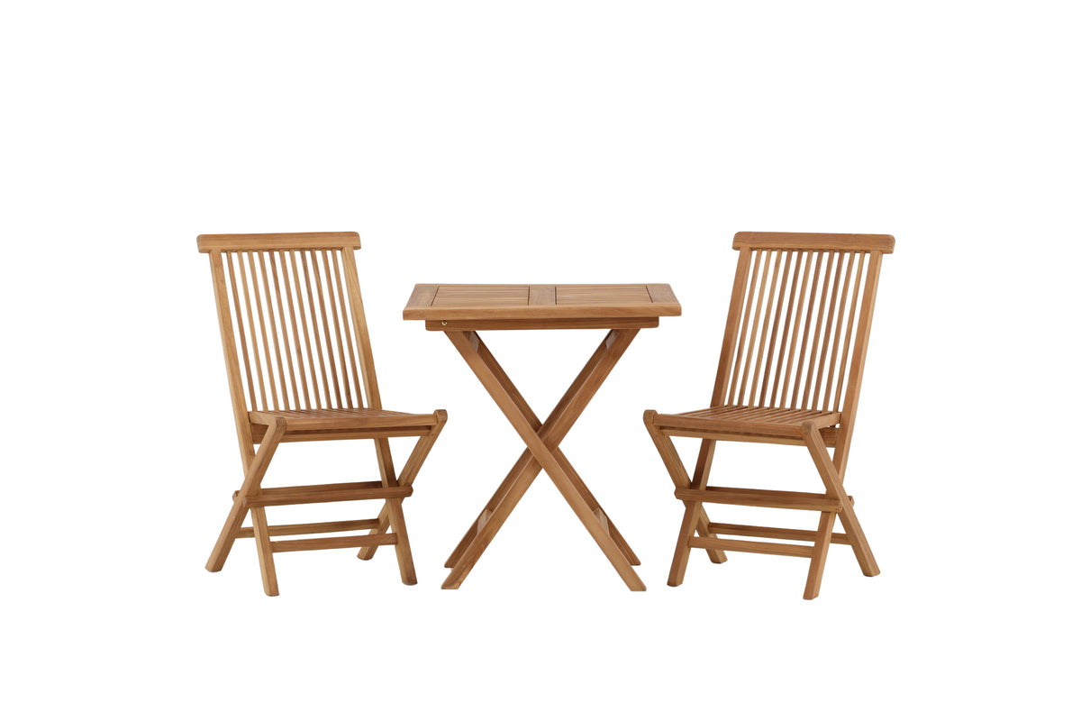KENYA Rectangular Dining Table 70x70 Natural + Dining Chairs 2-Pack Natural