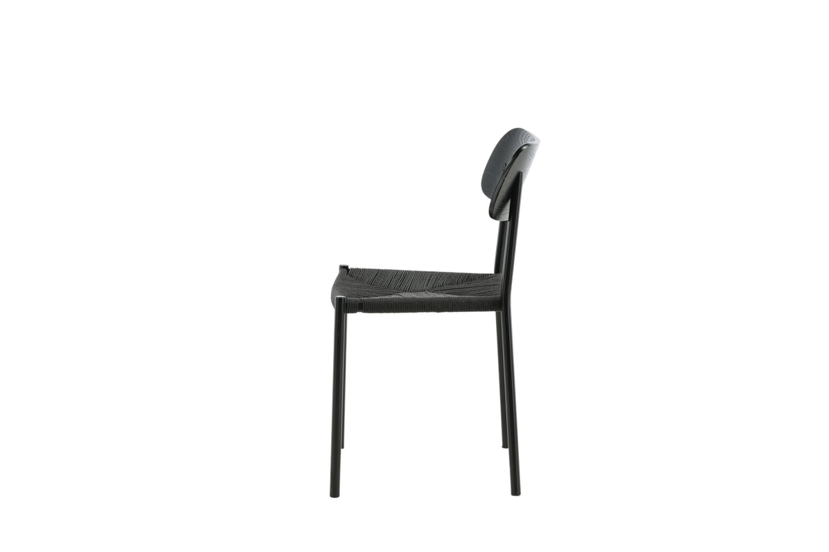 POLLY Dining Chairs 2-Pack Black