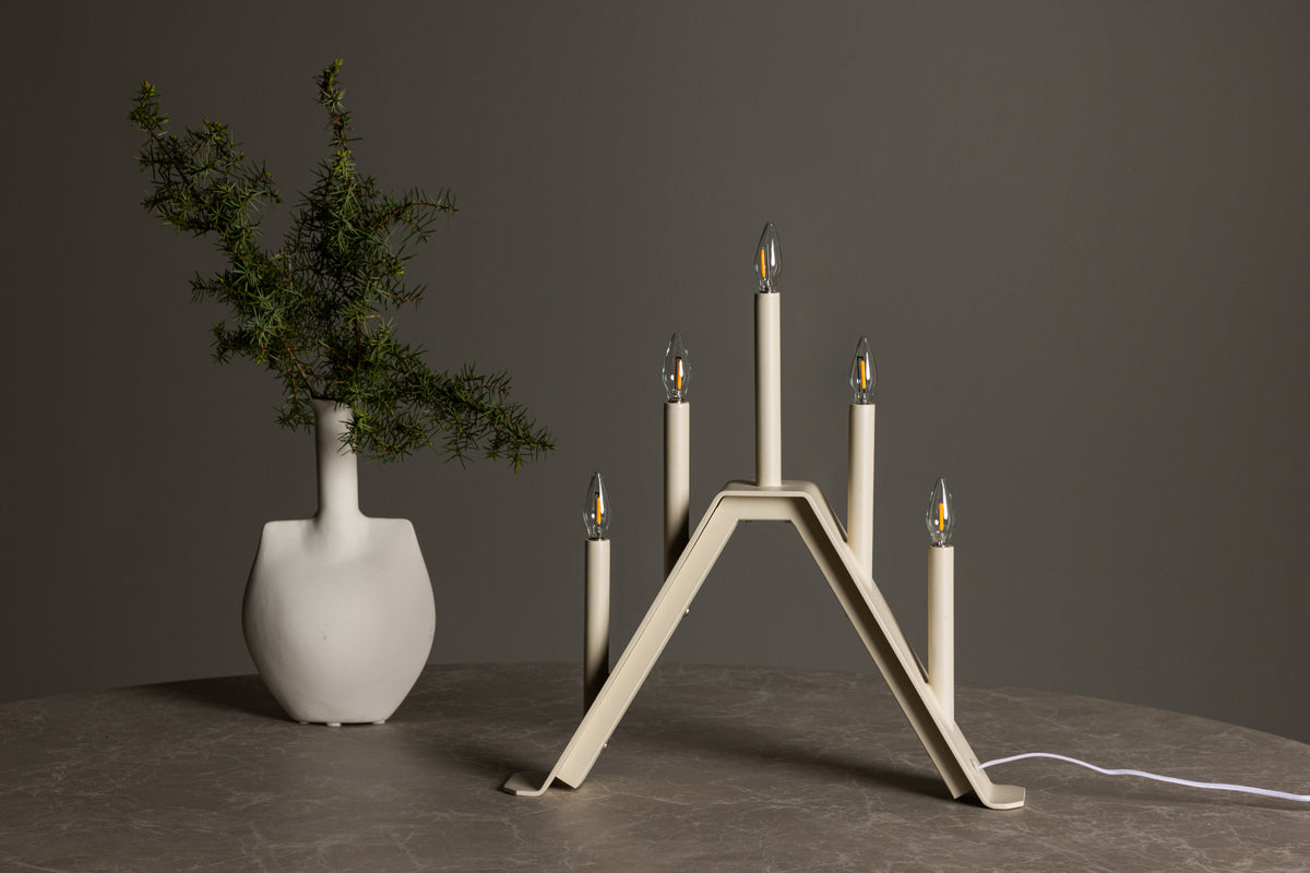 ÅRE candelabro beige 32x36cm