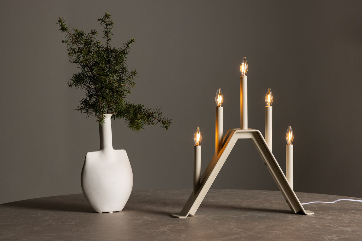 ÅRE candelabro beige 32x36cm