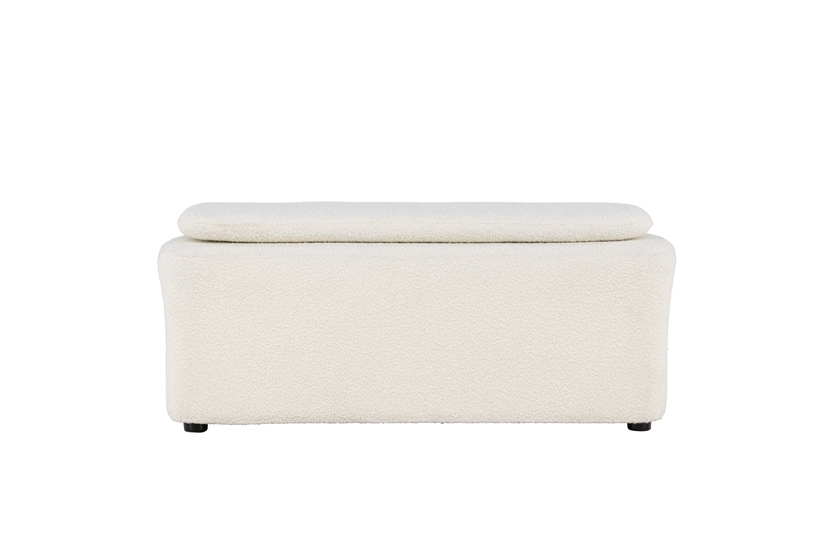 LAUREL Ottoman 52,94X82,53X65,5 teddy vit ( förhandsbeställ i lager 2025-02-25)