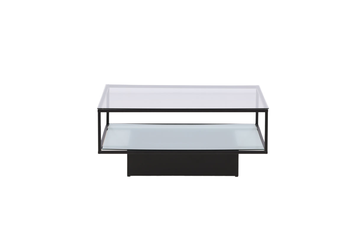 Mesa de centro transparente 90 X 90 Negro